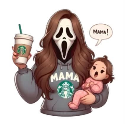 Starbucks Ghostface Mama T-Shirt